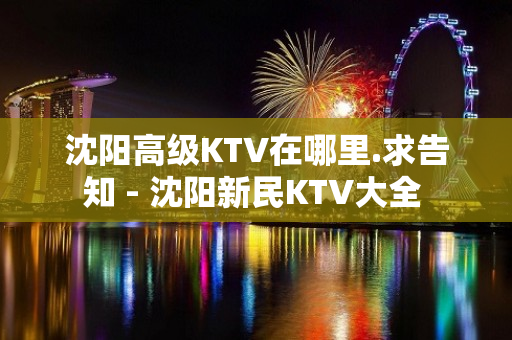 沈阳高级KTV在哪里.求告知 - 沈阳新民KTV大全 